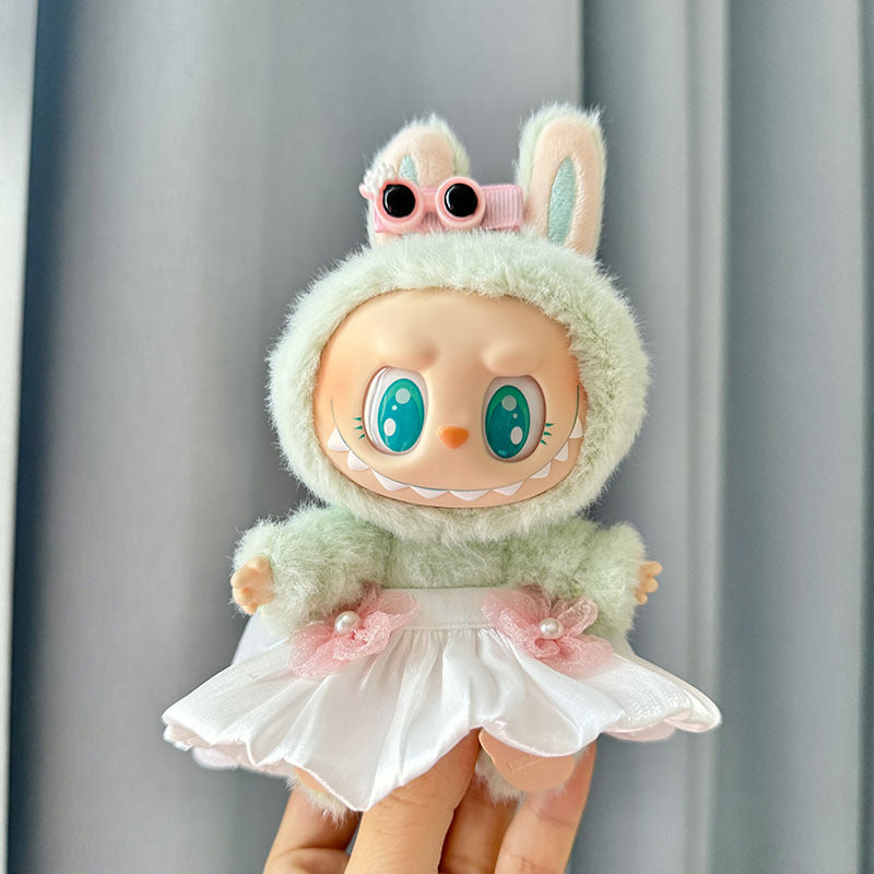 [Clothes only] First/second generation Labubu clothes pendant Labubu sitting party baby clothes skirt overalls cute