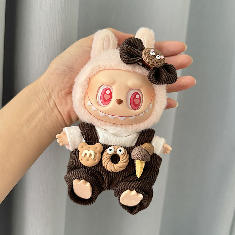 [Clothes only] First and second generation Labubu clothes pendant Labubu sitting party baby clothes cone overalls set