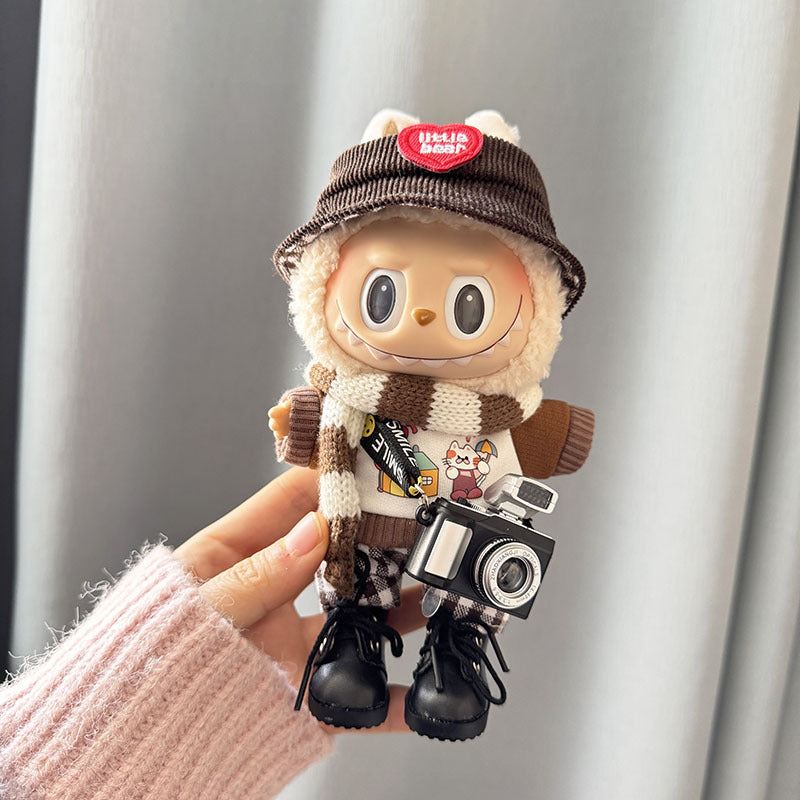 [Clothes only] First and second generation keychain Labubu clothes pendant Labubu sitting party pendant Kindergarten clothes