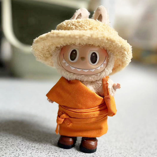 [Clothes only] 17cm pendant blind box Labubu baby clothes keychain Labubu doll monk clothes four-piece set cute