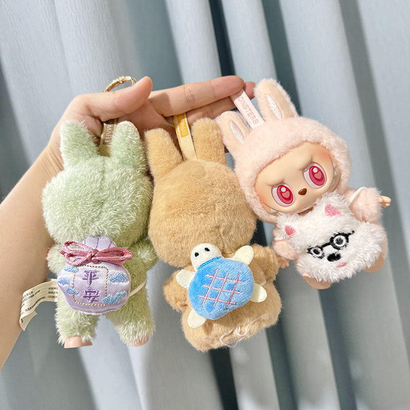 [Clothes only] Second-generation keychain Labubu clothes pendant Labubu sitting party turtle lucky bag backpack cute
