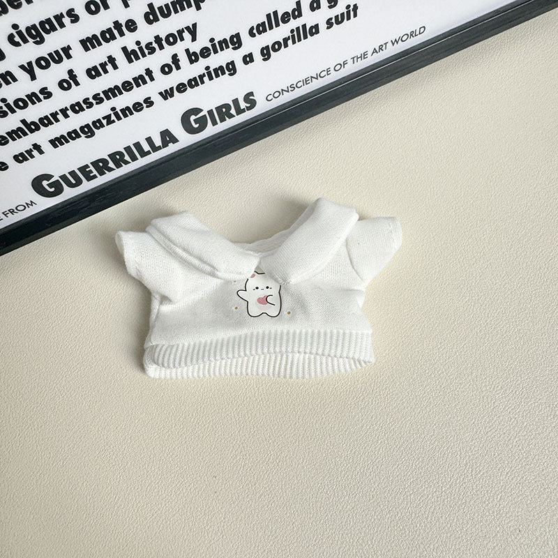 [Clothes only] Second-generation keychain Labubu clothes pendant Labubu sitting party big name overalls set