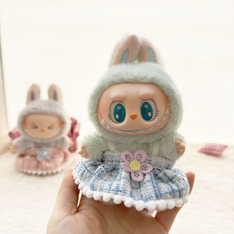 [Clothes only] First and second-generation Labubu clothes pendant Labubu sitting party baby clothes fragrant skirt set cute