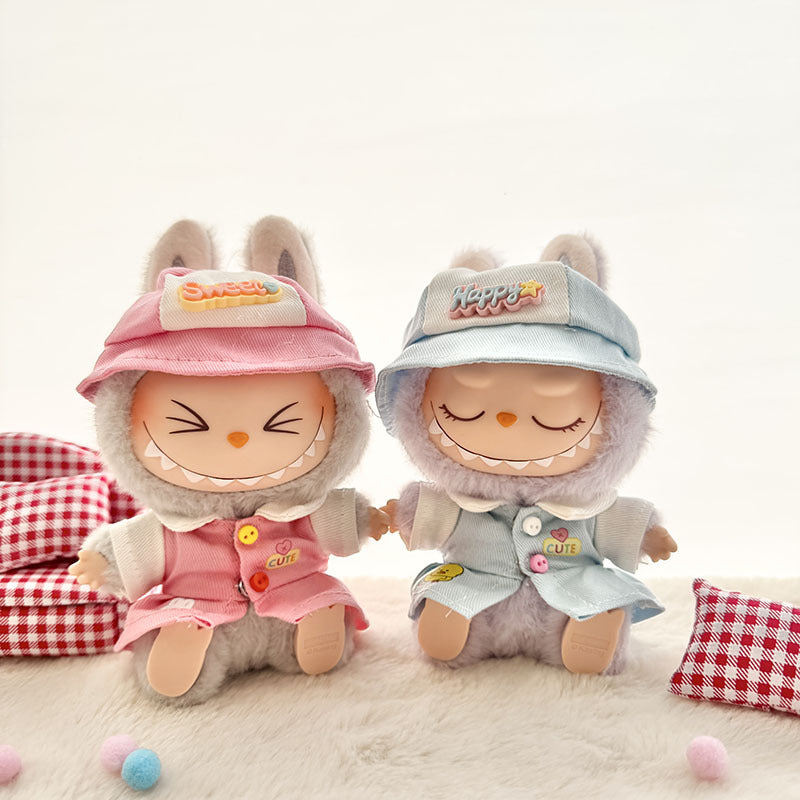 [Clothes only] First and second generation Labubu clothes pendant Labubu sitting party baby clothes cute kindergarten suit
