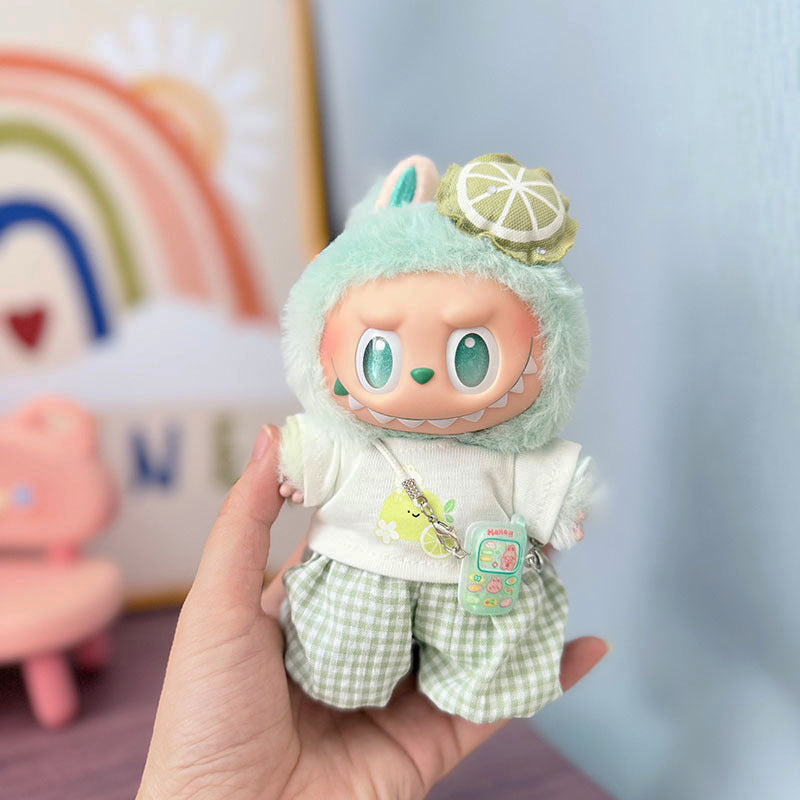 [Clothes only] First and second generation Labubu clothes pendant Labubu cloth sitting baby clothes lemon rabbit cute meow clothes cute