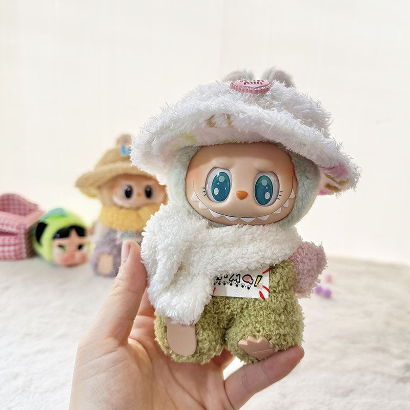[Clothes only] First and second generation keychain Labubu clothes pendant Labubu sitting team double climbing suit set