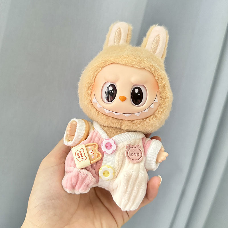 Clothes only] The first/second generation Labubu clothes pendant Labubu sitting party baby clothes pit strip climbing clothes are cute