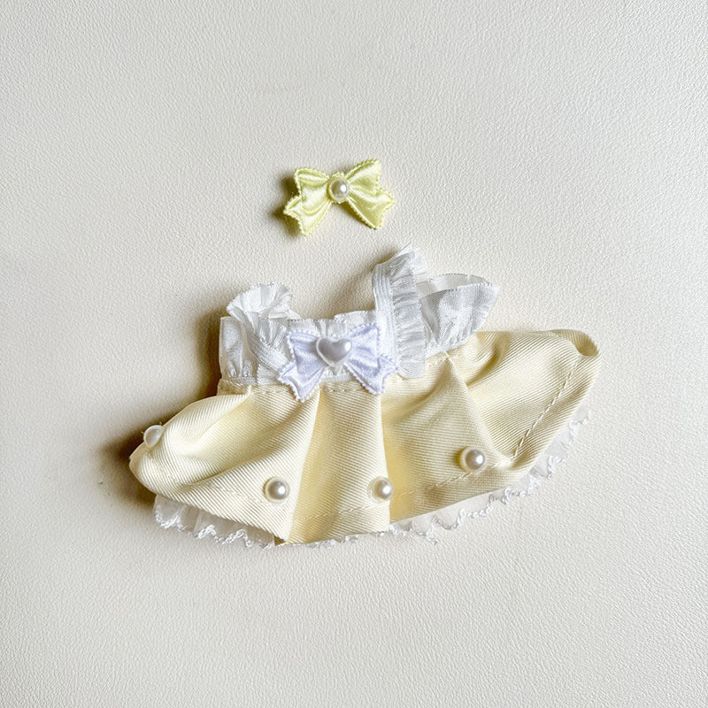 [Clothes only] First and second generation keychain Labubu clothes pendant Rab cloth powder sweetheart strap skirt two-piece set