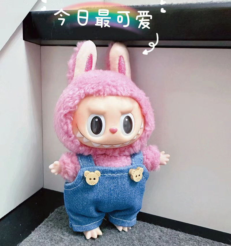 Clothes only] 15cm blind box Macaron Labubu Time to chill pendant doll clothes