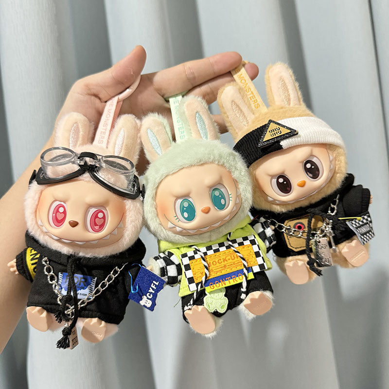 [Clothes only] First and second generation Labubu clothes pendant Labubu sitting party baby clothes fluorescent bear flying clothes