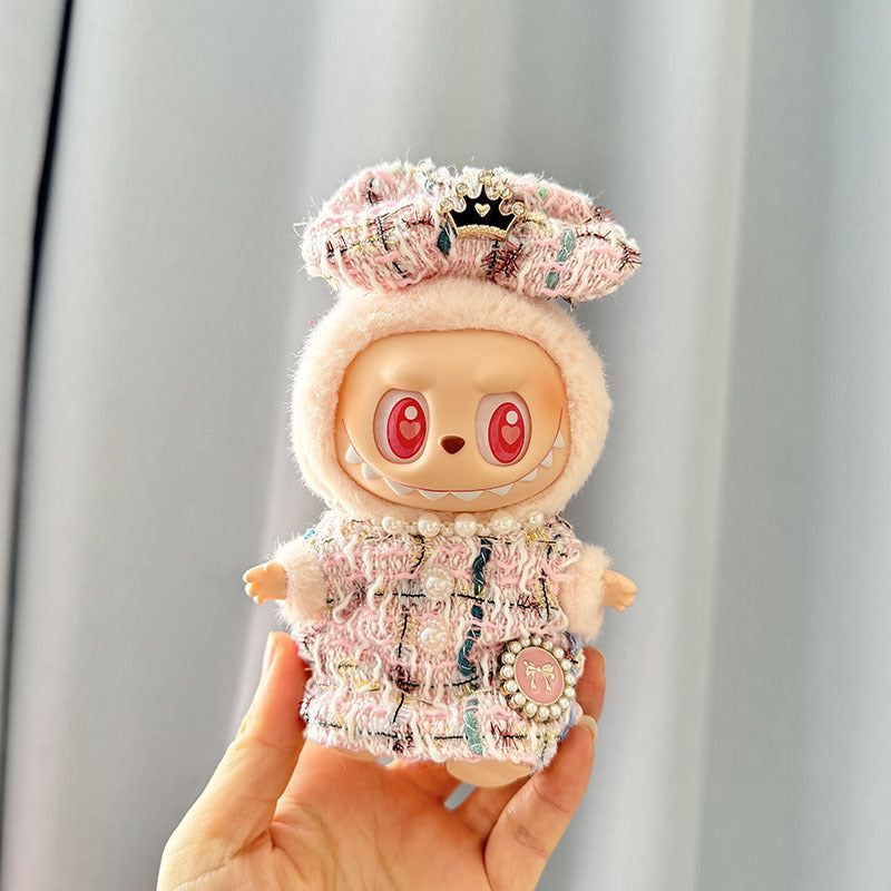 [Clothes only] First and second-generation Labubu clothes pendant Labubu sitting party baby clothes crown fragrant skirt set