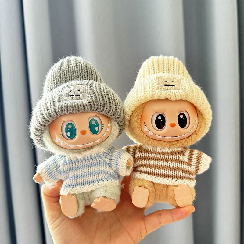 [Clothes only] First and second generation Labubu clothes pendant Labubu sitting party baby clothes knitted sweater hat clothes