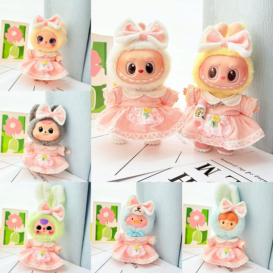 [Clothes only] First and second generation keychain Labubu clothes pendant Labubu clothes pendant tulip dress