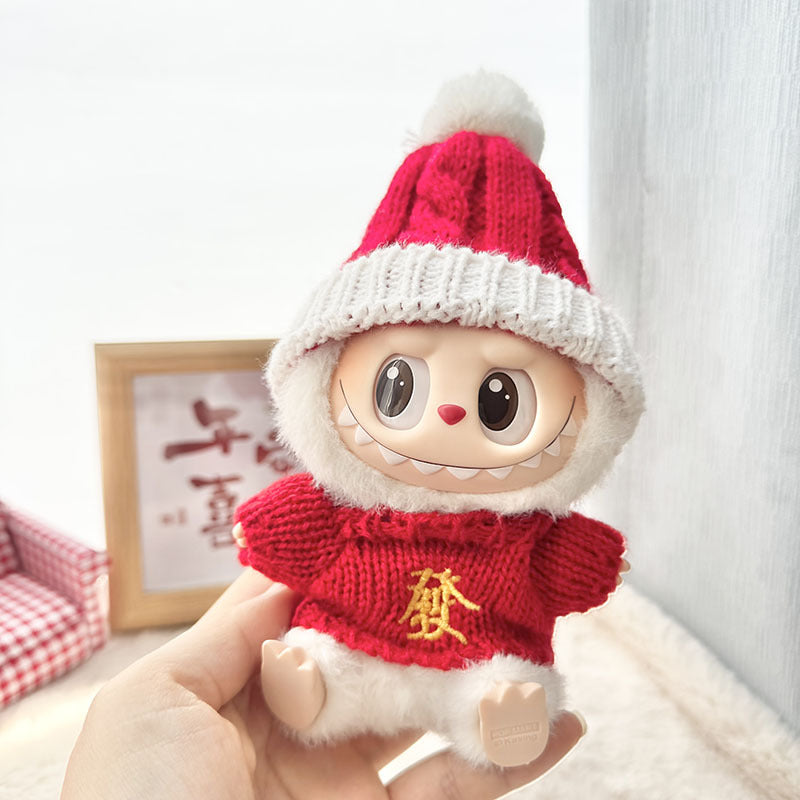 [Clothes only] First and second generation keychain Labubu clothes pendant Labubu New Year's Eve Lion and New Year's baby clothes