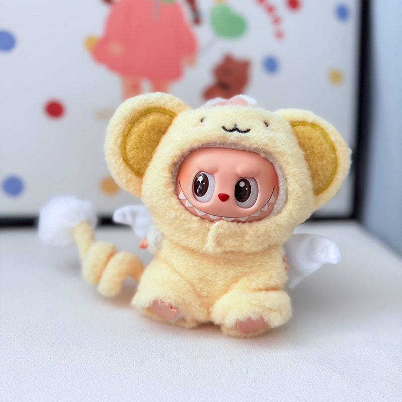 Only clothes 17cm pendant rabub clothes Internet celebrity curl tail small can set labubu doll clothes cute cute