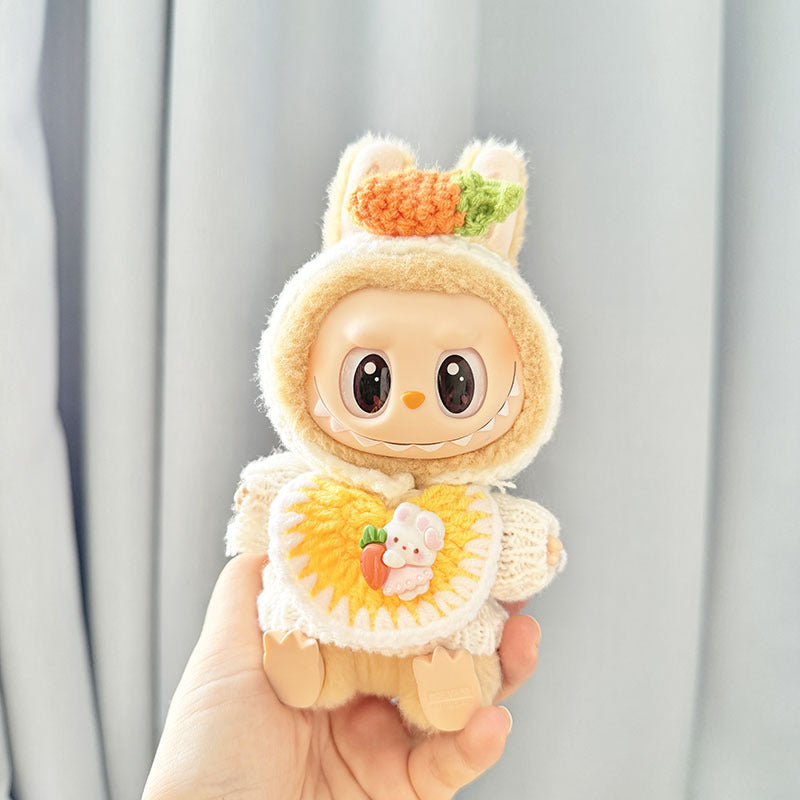 [Clothes only] One, two and three generations of keychains Labubu clothes pendant Labubu sweater headband Japanese three-piece set Moe