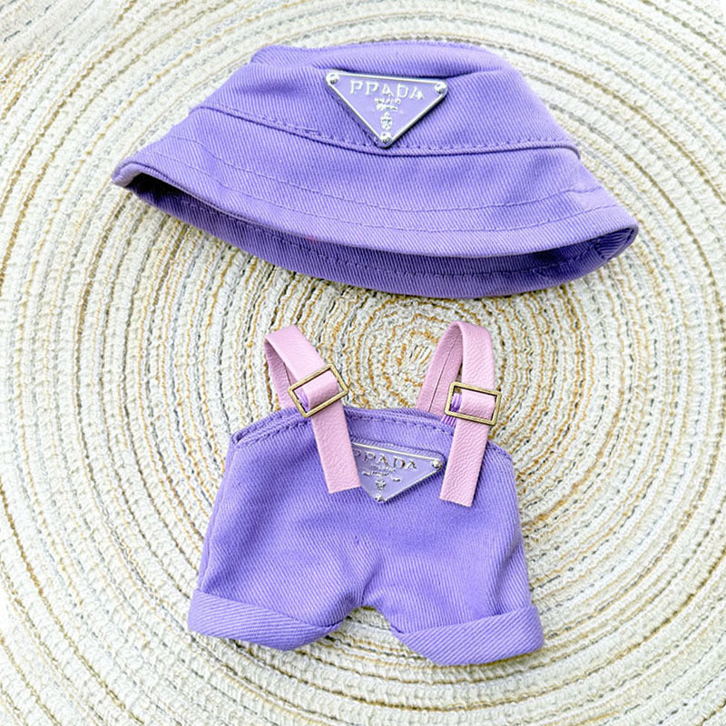 [Clothes only] First and second generation Labubu clothes pendant Labubu sitting baby clothes triangle overalls set tide