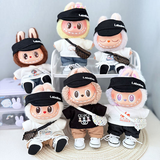 [Clothes only] First and second generation Labubu clothes pendant Labubu sitting party baby clothes trendy modern casual wear