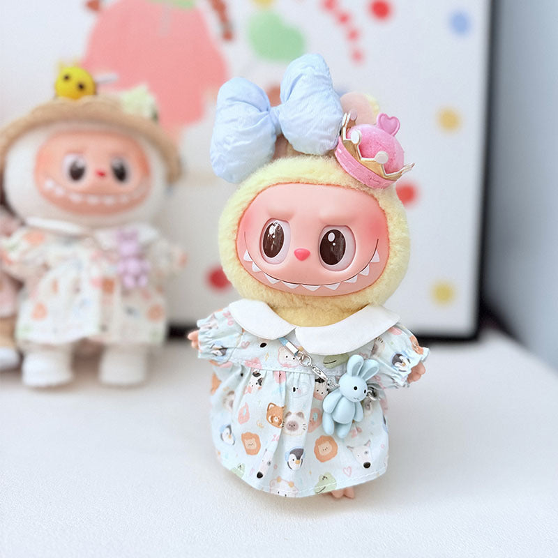Clothes only] First and second generation Labubu clothes pendant Labubu sitting baby clothes small animal dress suit women
