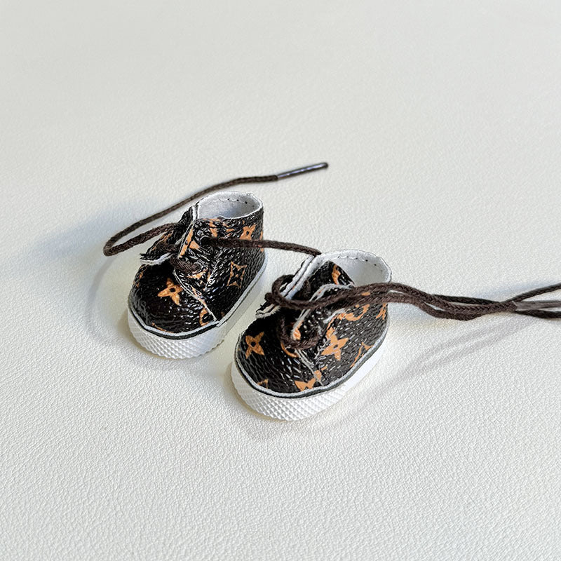 [Clothes only] 17cm blind box rabub pendant baby clothes hat shoes accessories Labubu doll printed shoes
