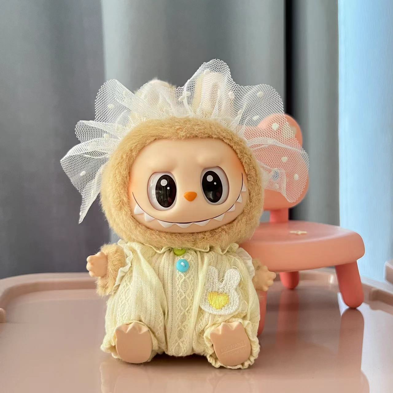 [Clothes only] Second generation blind box Labubu clothes vinyl face pendant Labubu sitting party series baby clothes cute