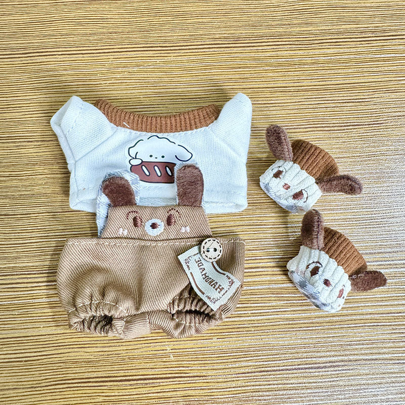 [Clothes only] 17cm Rab cloth pendant labubu keychain baby clothes couple college wind fried street sweater