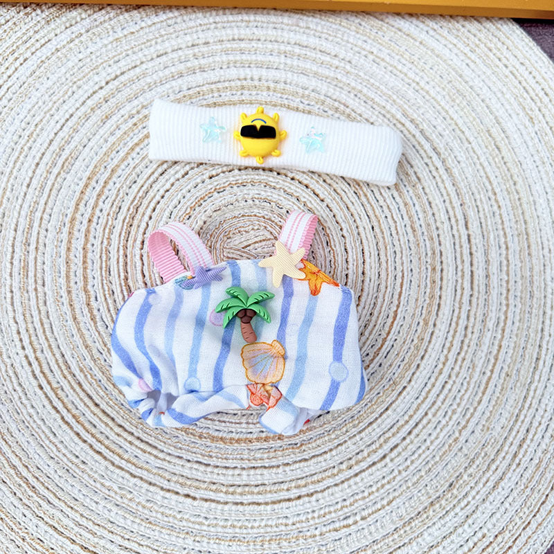 [Clothes only] One, two and three generations Labubu clothes pendant Labubu sitting baby clothes starfish beach clothes suit cute