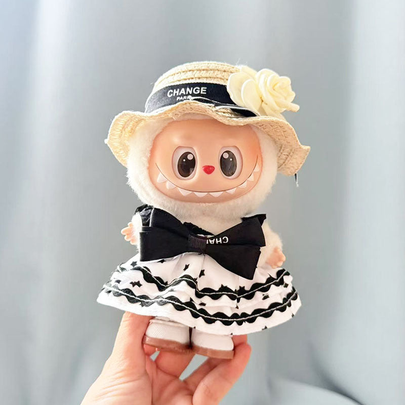 Clothes only] First and second generation Labubu clothes pendant Labubu sitting baby clothes small animal dress suit women