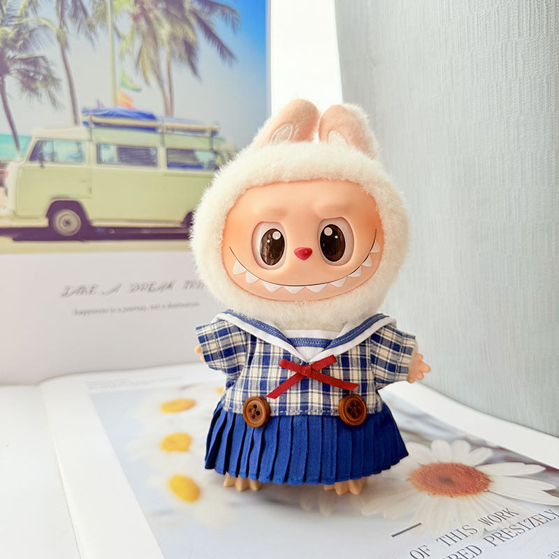 [Clothes only] First and second generation keychain Labubu clothes pendant Labubu baby clothes powder point kitchen fried egg cute treasure