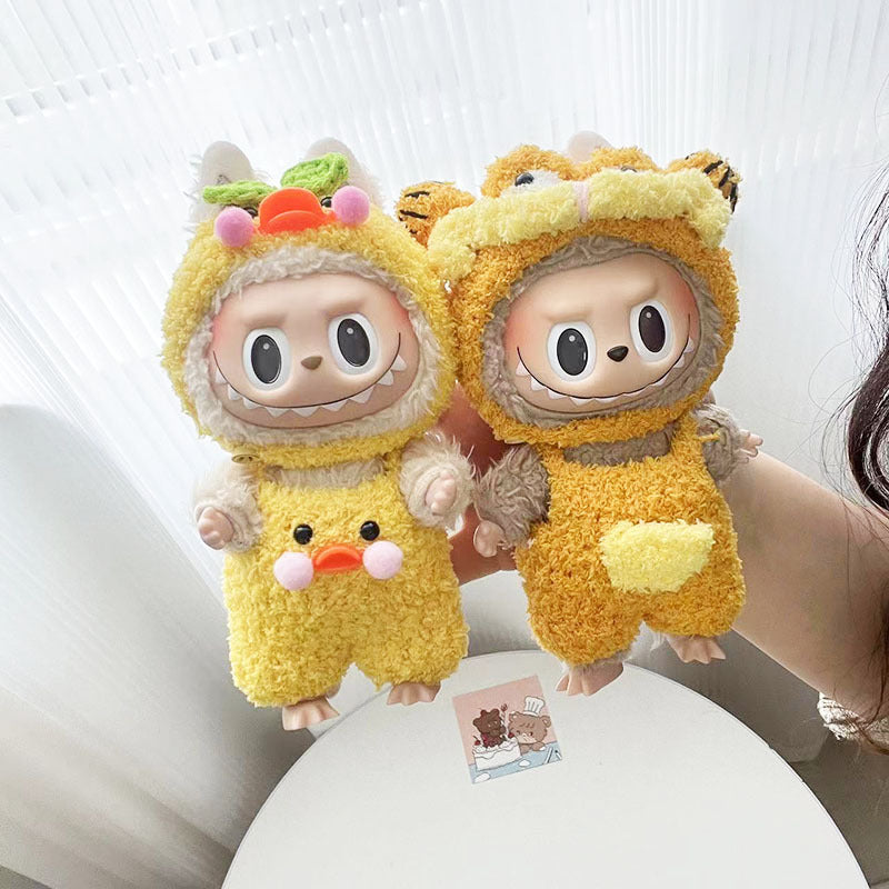 [Clothes only] 17cm pendant Labubu baby clothes key ring labubu for pure handmade Garfield little yellow duck