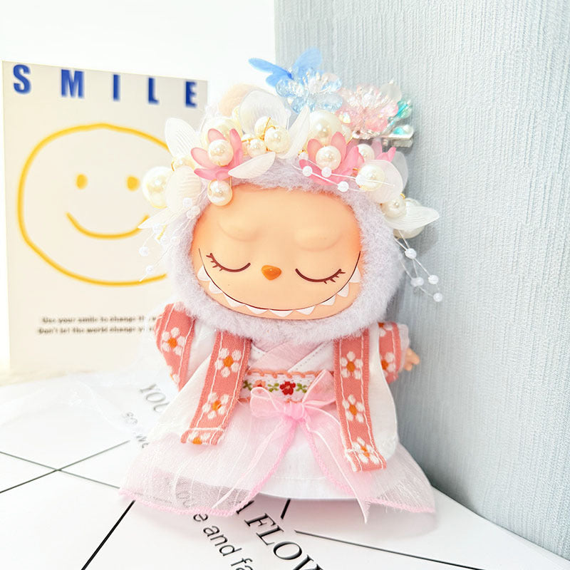 [Clothes only] The first, second and third generations of keychains, Labubu clothes pendant, Labubu baby clothes, antique Hanfu set, ancient clothing.