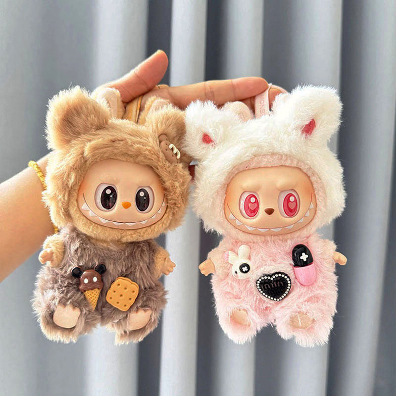 [Clothes only] First and second generation Labubu clothes pendant Labubu sitting party baby clothes capsule rabbit overalls