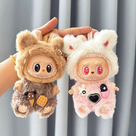 [Clothes only] First and second generation Labubu clothes pendant Labubu sitting party baby clothes capsule rabbit overalls