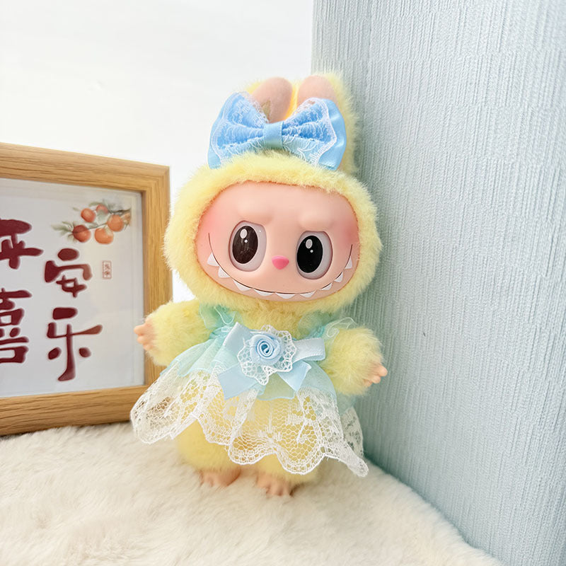 Clothes only] blind box Labubu clothes pendant Labubu baby clothes chess adventure queen baby clothes skirt cute