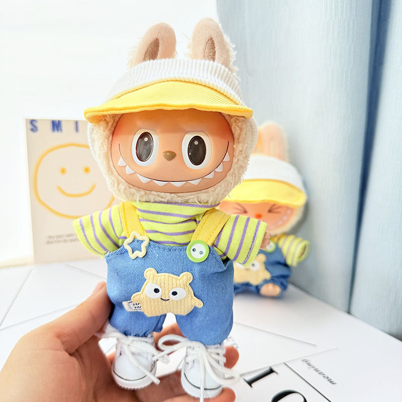 [Clothes only] First/second generation Labubu clothes pendant Labubu sitting party baby clothes pendant strawberry bear cute