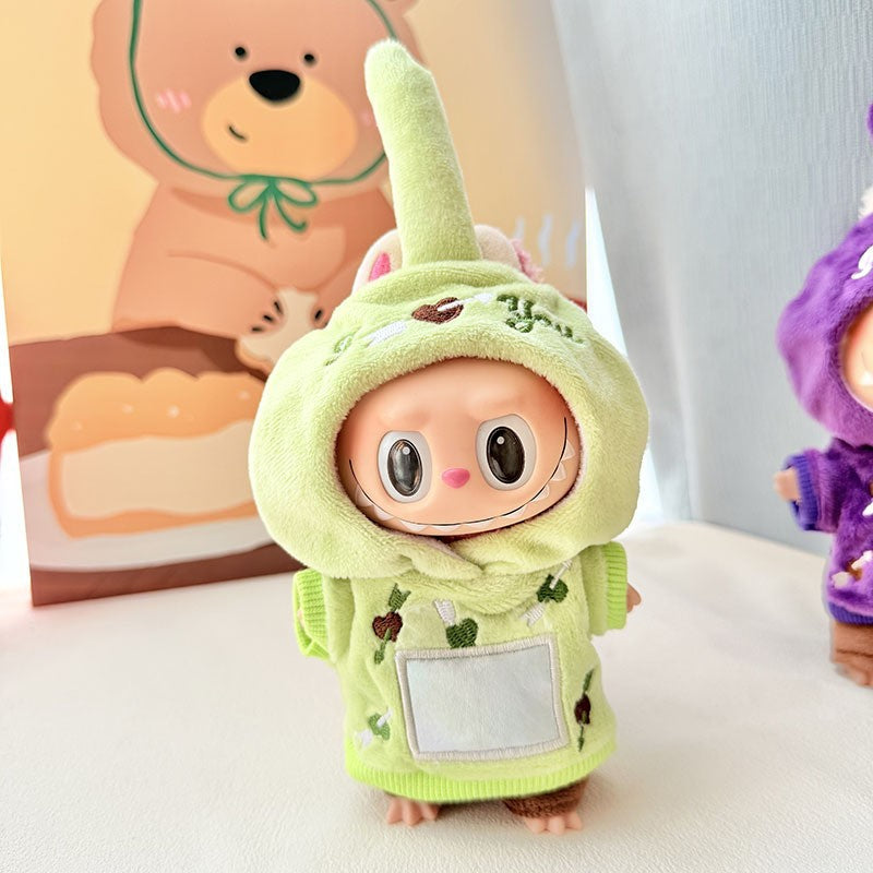 Clothes only] First and second generation Labubu clothes pendant Labubu sitting baby clothes shark bee dinosaur clothes cute