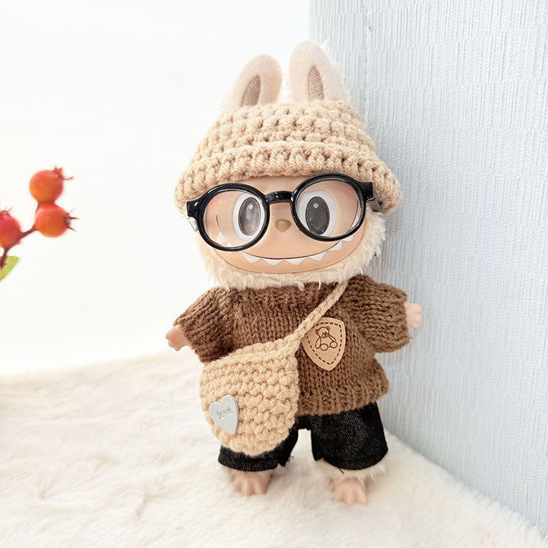 [Clothes only] First and second generation keychain Labubu clothes pendant Labubu handmade sweater Japanese three-piece set cute