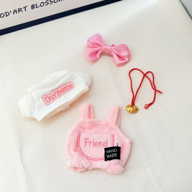 [Clothes only] First and second generation keychain Labubu clothes pendant Labubu baby clothes friendship powder overalls pants cover