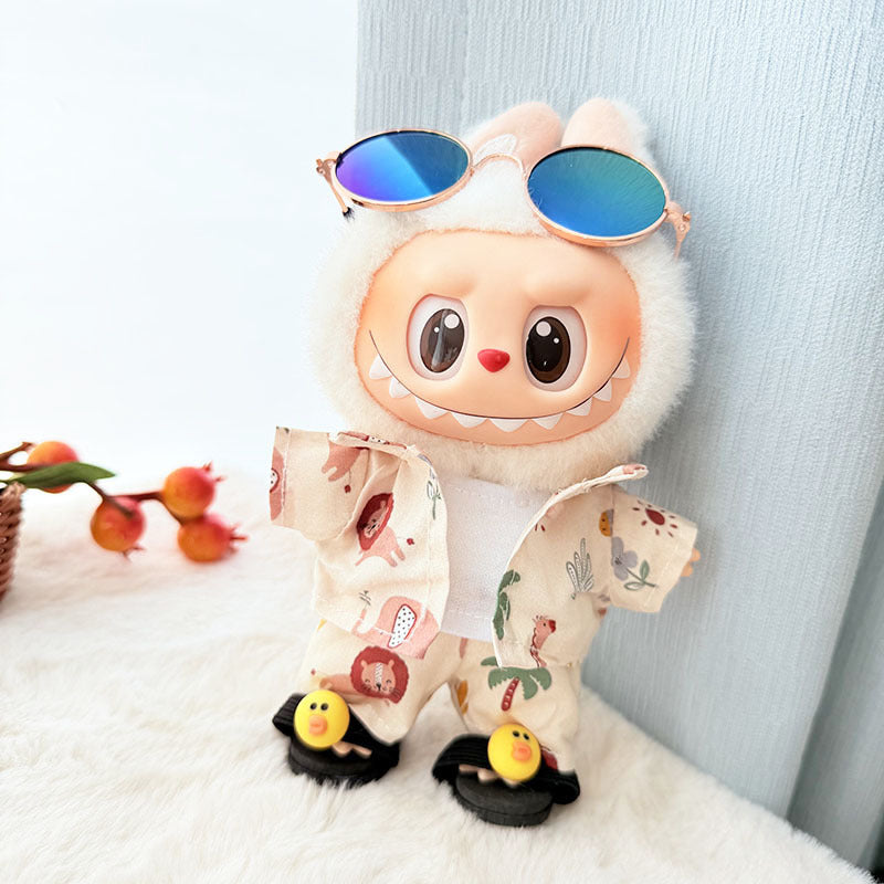 [Clothes only] 1st/2nd generation Labubu clothes pendant Labubu sitting party baby clothes beach glasses set