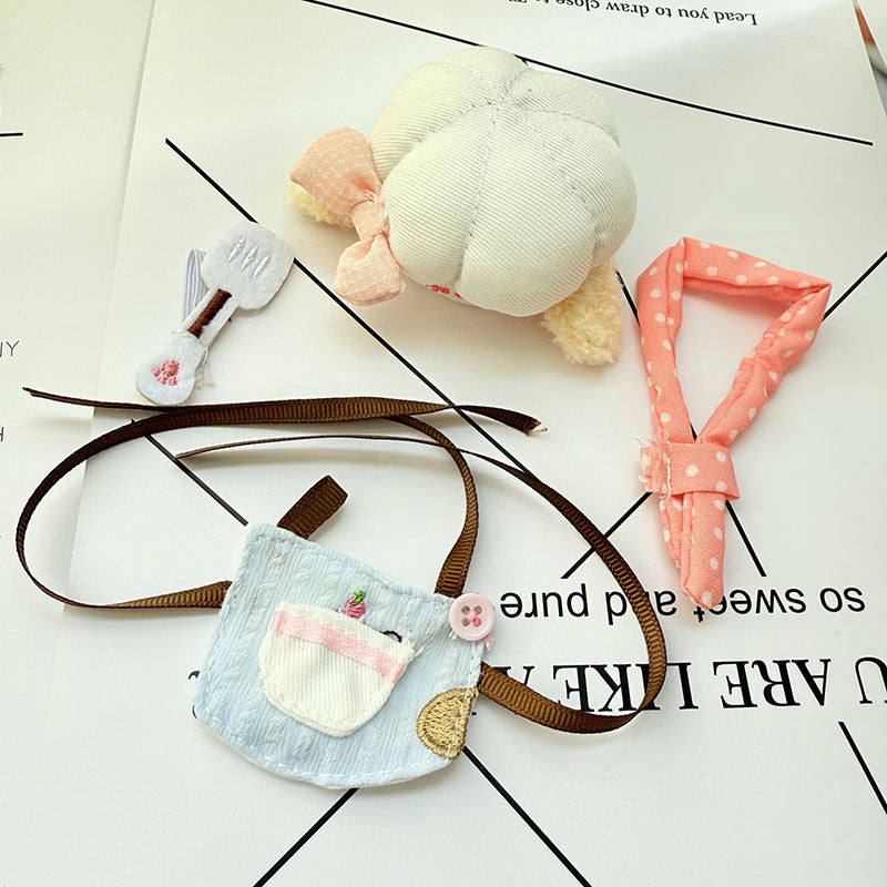 [Clothes only] First and second generation keychain Labubu clothes pendant Labubu baby clothes powder point kitchen fried egg cute treasure