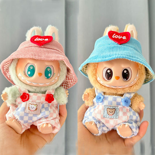 [Clothes only] First/second generation Labubu clothes pendant Labubu sitting party baby clothes skirt overalls cute