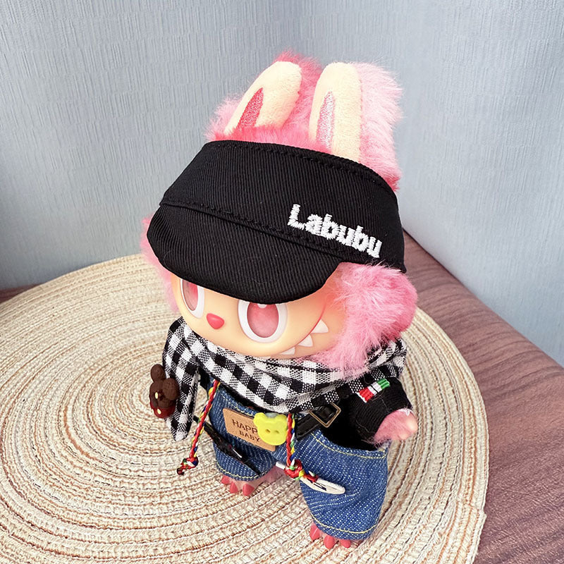 [Clothes only] One, two and three generations of Labubu clothes pendant Labubu cloth for sitting baby clothes happy pizza set