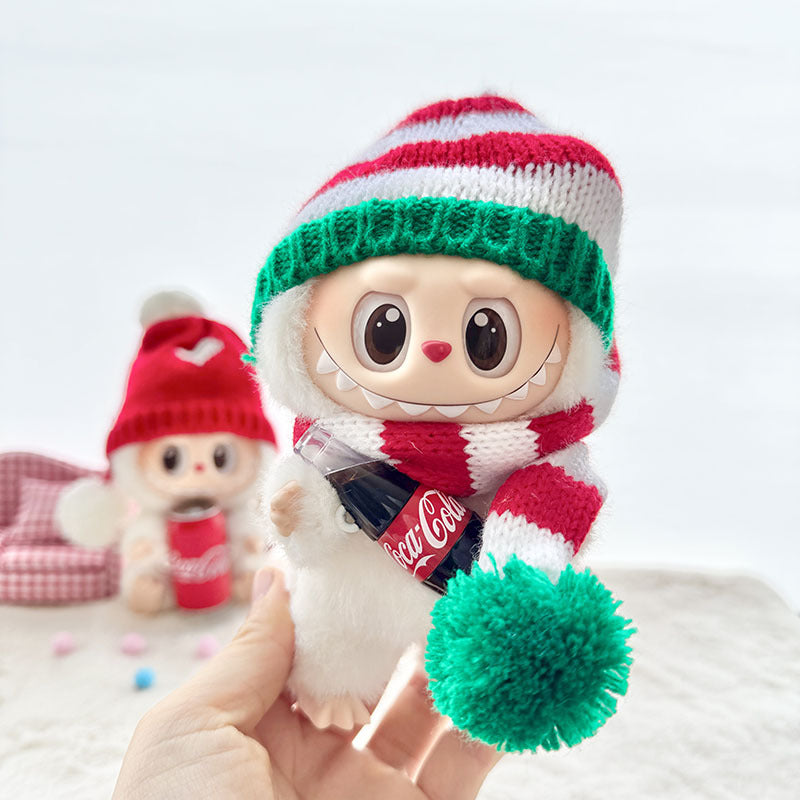 [Clothes only] First and second generation keychain Labubu clothes pendant Labubu Coke Happy Factor New Year set