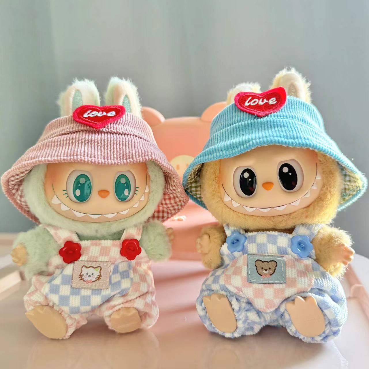 [Clothes only] First/second generation Labubu clothes pendant Labubu sitting party baby clothes skirt overalls cute