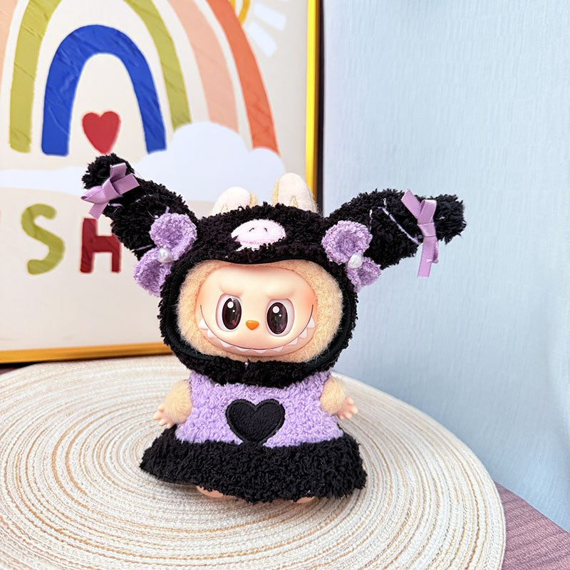 Clothes only] First and second generation Labubu clothes pendant Labubu sitting baby clothes shark bee dinosaur clothes cute