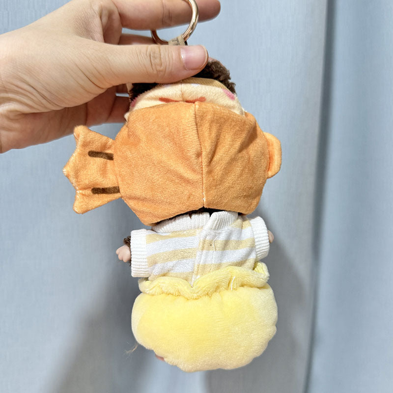[Clothes only] 17cm keychain Labubu baby clothes blind box Labubu clothes snapper braised bread pants three-piece set