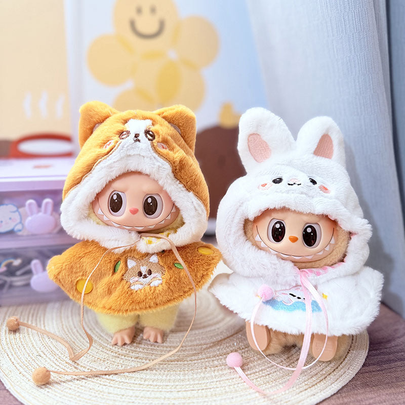 [Clothes only] One, two and three generations Labubu clothes pendant Rabub sitting baby clothes nest fun shawl cape cute