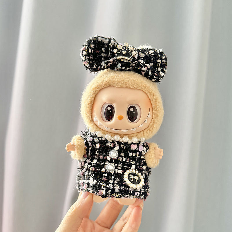 [Clothes only] First and second-generation Labubu clothes pendant Labubu sitting party baby clothes crown fragrant skirt set