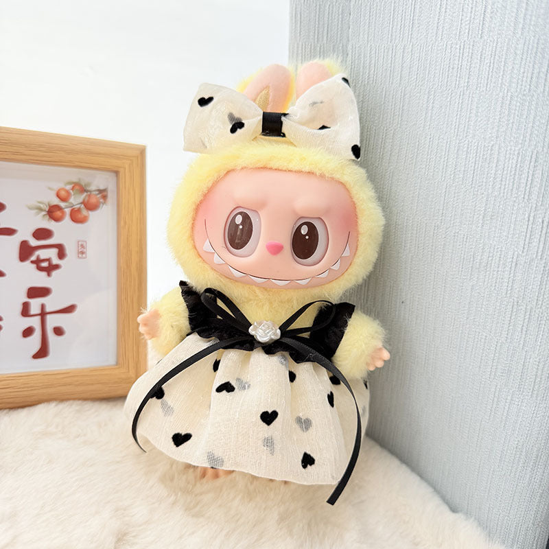 Clothes only] blind box Labubu clothes pendant Labubu baby clothes chess adventure queen baby clothes skirt cute