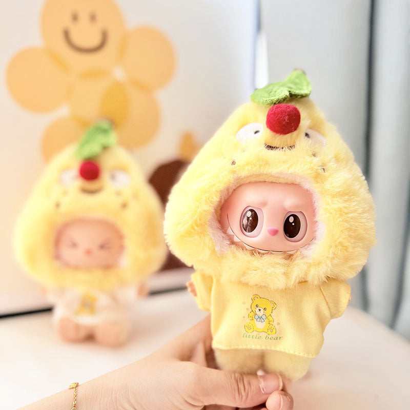 [Clothes only] First and second generation keychain Labubu clothes pendant Labubu baby clothes animal headband set cute